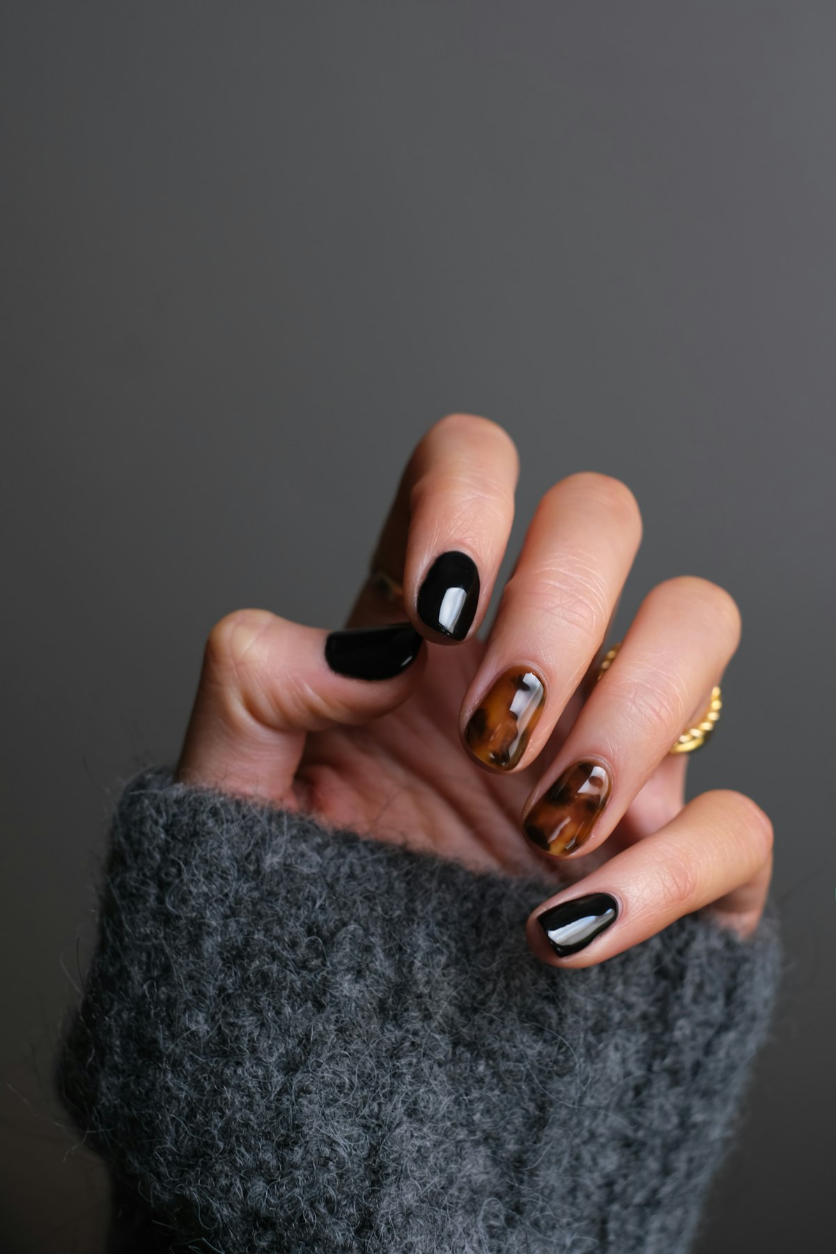 Nail extensions close-up